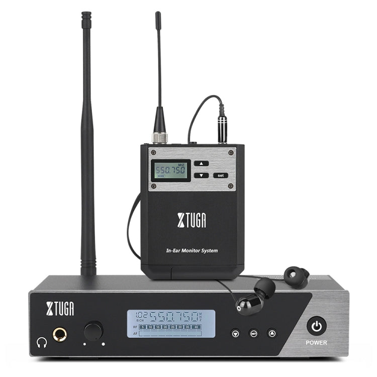 XTUGA IEM1100 Professional Wireless In Ear Monitor System 1 BodyPacks(US Plug)