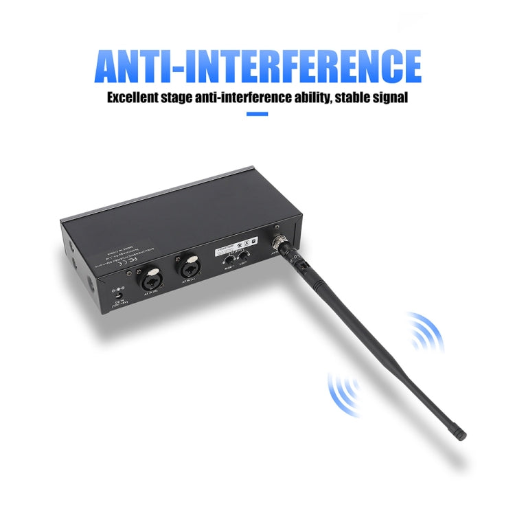 XTUGA IEM1100 Professional Wireless In Ear Monitor System 4 BodyPacks(US Plug) - Microphone by XTUGA | Online Shopping South Africa | PMC Jewellery | Buy Now Pay Later Mobicred