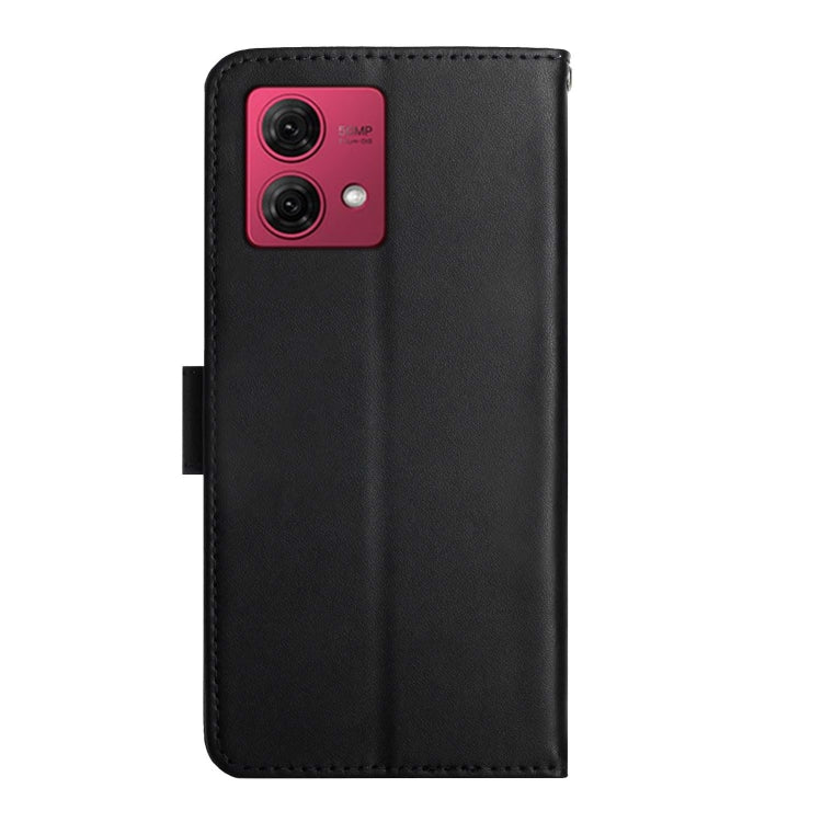 For Motorola Moto G84 Genuine Leather Fingerprint-proof Horizontal Flip Phone Case(Black)