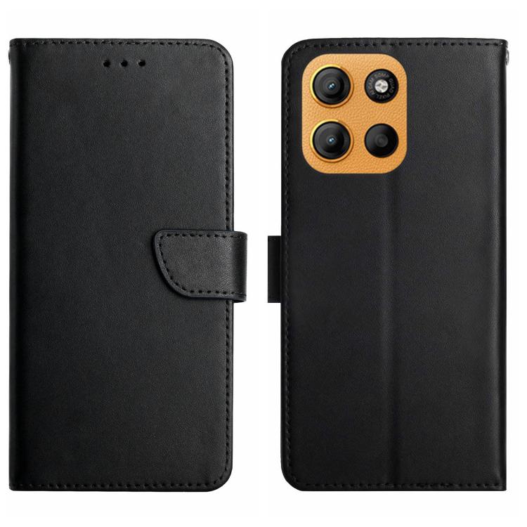 For Motorola Moto G Stylus 5G 2025 Genuine Leather Fingerprint-proof Horizontal Flip Phone Case(Black)