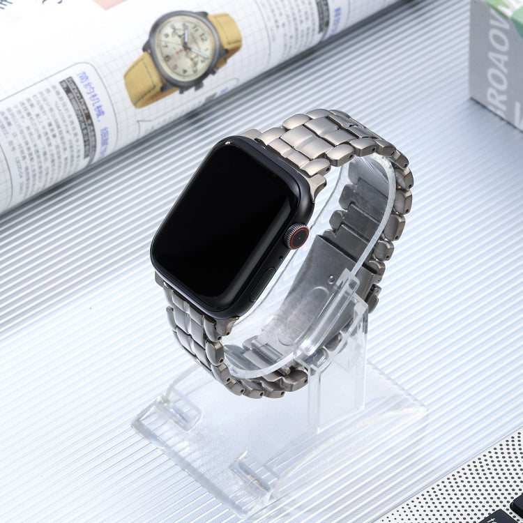 For Apple Watch Series 3 42mm Five Beads Titanium Steel Watch Band(Silver)