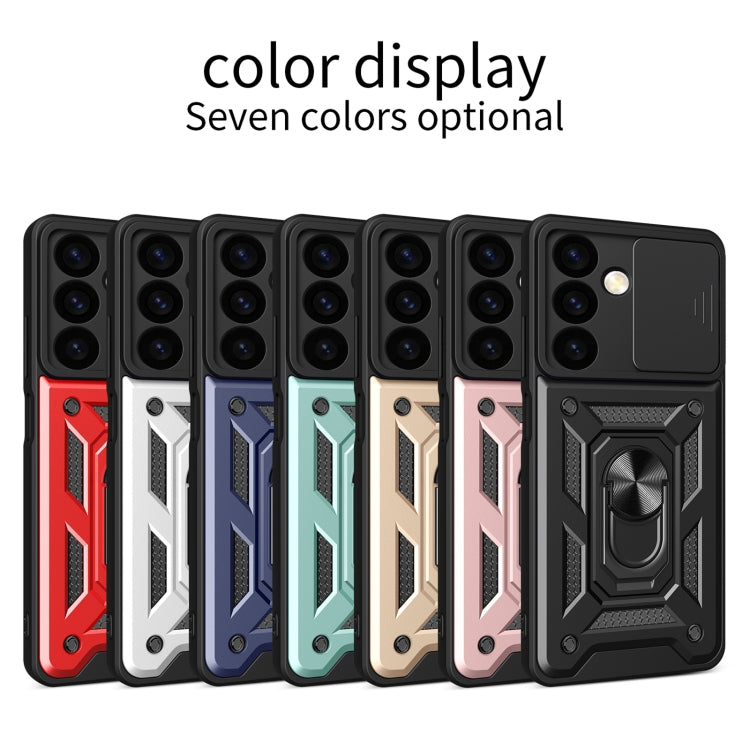 For Samsung Galaxy S24 5G Sliding Camera Cover Design TPU+PC Phone Case(Gold)