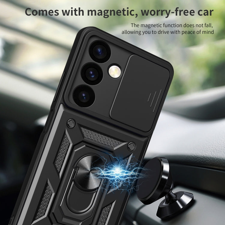 For Samsung Galaxy S24+ 5G Sliding Camera Cover Design TPU+PC Phone Case(Green)
