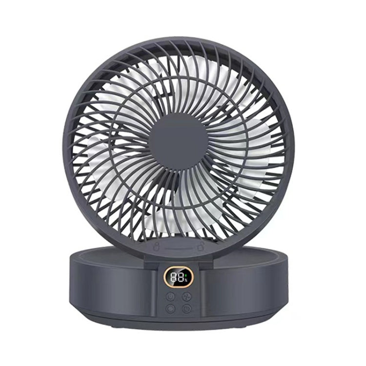 WSK302 4000mAh Swivel Head Wall Mounted Fan with Night Light(Black)