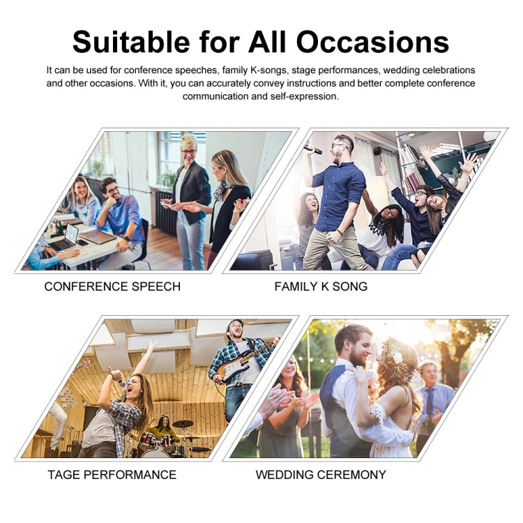 XTUGA A140-H Wireless Microphone System 4 Channel UHF Handheld Microphone(AU Plug) - Microphone by XTUGA | Online Shopping South Africa | PMC TechLife | Buy Now Pay Later Mobicred