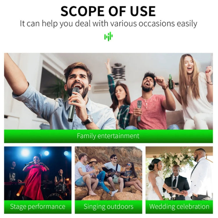 XTUGA U-F4600 Professional 4-Channel UHF Wireless Microphone System with 4 Handheld Microphone(UK Plug) - Microphone by XTUGA | Online Shopping South Africa | PMC TechLife | Buy Now Pay Later Mobicred