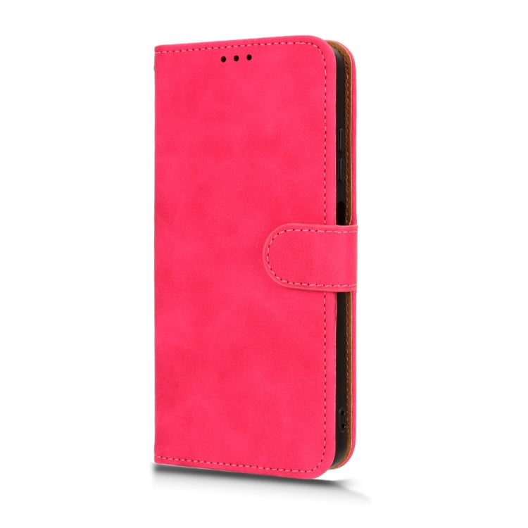 For Blackview OSCAL C70 Skin Feel Magnetic Flip Leather Phone Case(Rose Red)