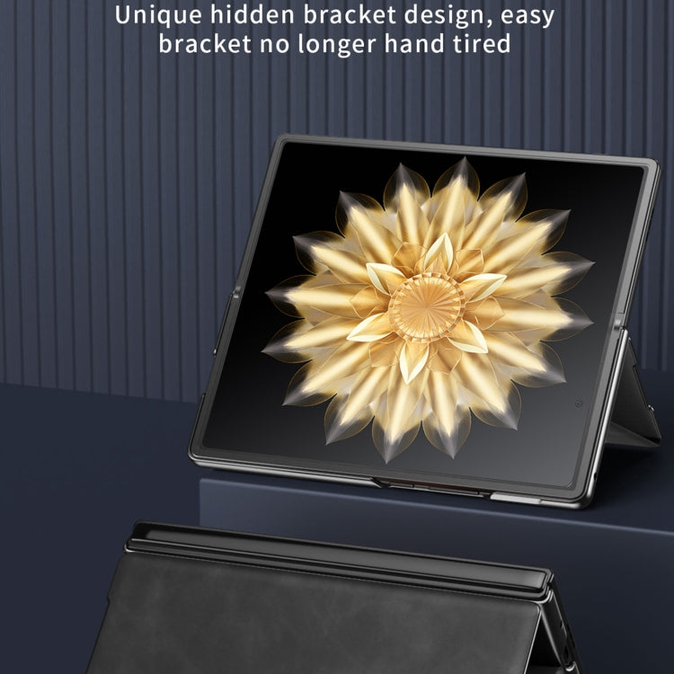 For Honor Magic V2 Celebrity Series Napa Texture Shockproof Phone Leather Case(White) - Honor Cases by PMC TechLife | Online Shopping South Africa | PMC TechLife | Buy Now Pay Later Mobicred