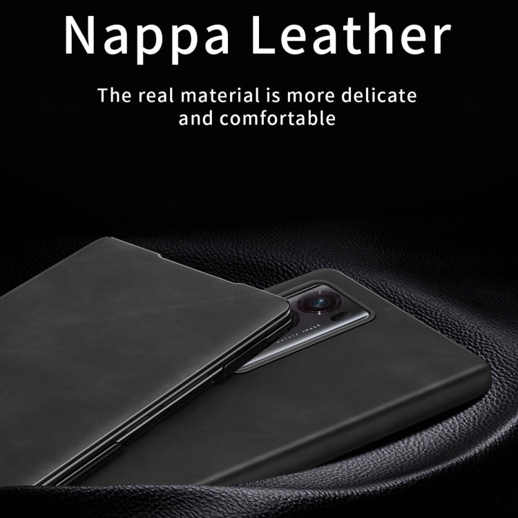 For Honor Magic V2 Celebrity Series Napa Texture Shockproof Phone Leather Case(Brown)
