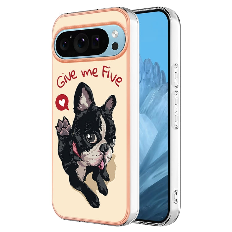 For Google Pixel 9 Pro XL Electroplating Dual-side IMD Phone Case(Lucky Dog)