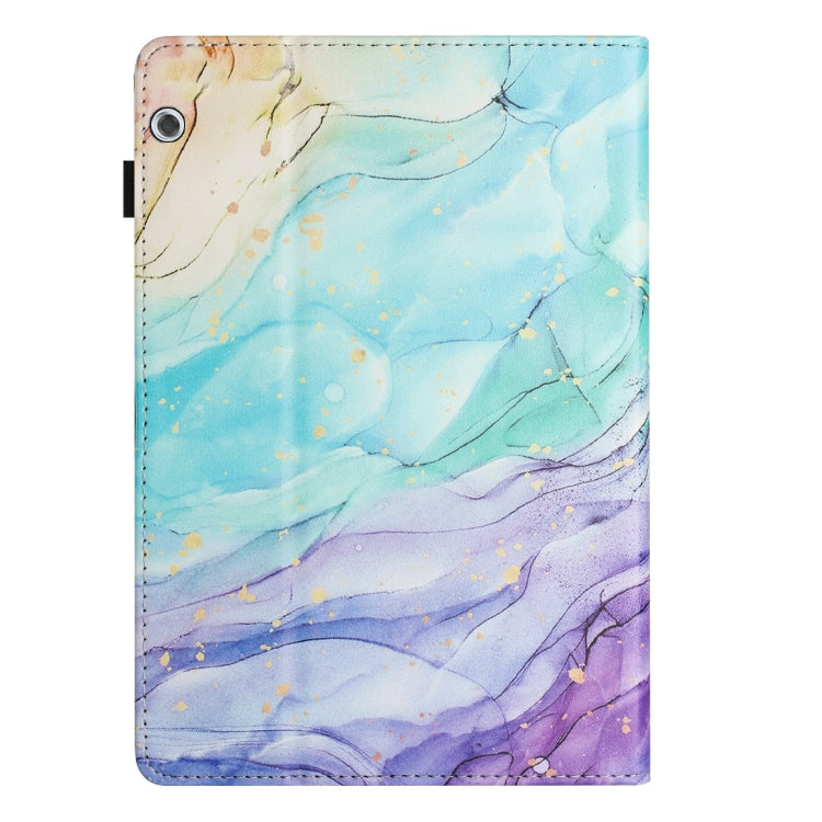 For Huawei MediaPad T3 10 Sewing Litchi Texture Smart Leather Tablet Case(Oil Painting)