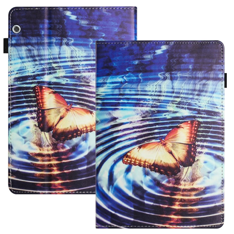 For Huawei MediaPad T3 10 Sewing Litchi Texture Smart Leather Tablet Case(Butterfly)