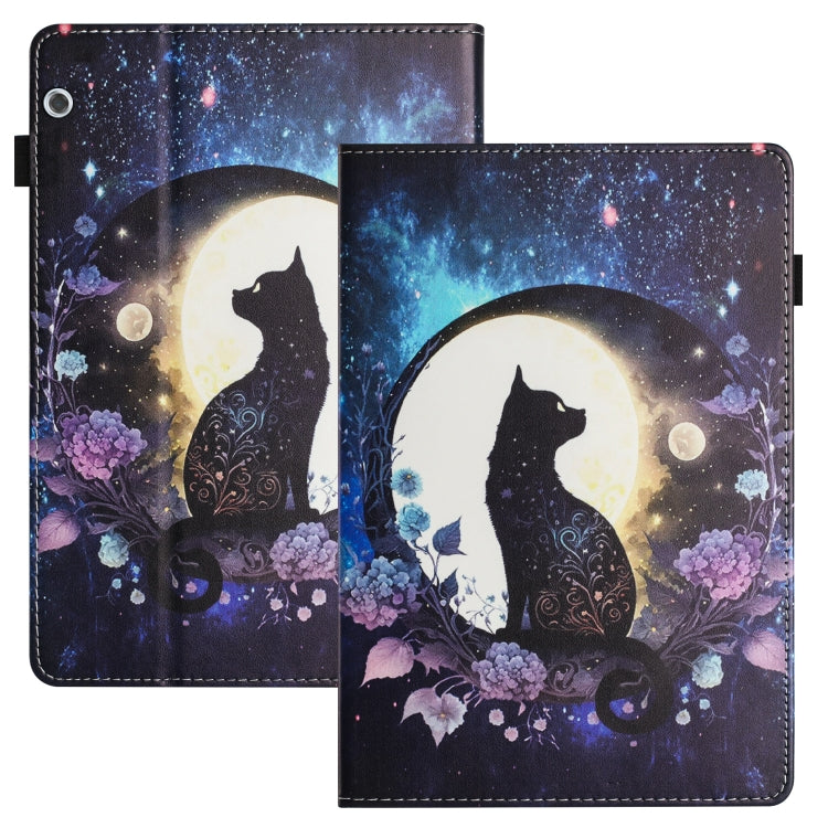 For Huawei MediaPad T3 10 Sewing Litchi Texture Smart Leather Tablet Case(Cat)