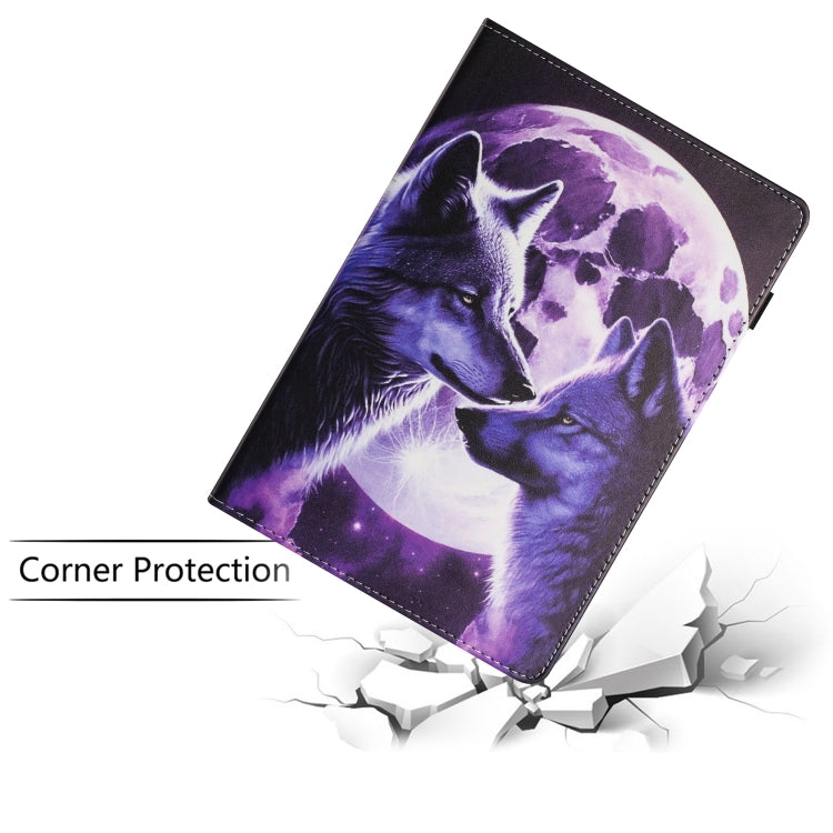 For Huawei MediaPad T5 10 Sewing Litchi Texture Smart Leather Tablet Case(Wolf)