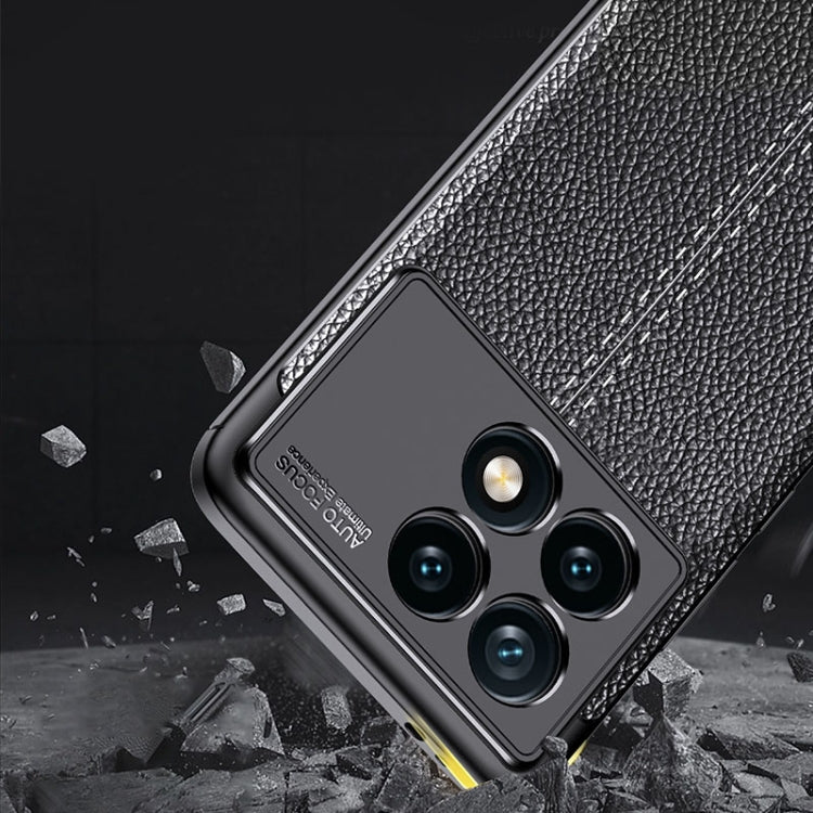 For Xiaomi Redmi K70 Pro Litchi Texture Shockproof TPU Phone Case(Blue) - K70 Pro Cases by PMC TechLife | Online Shopping South Africa | PMC TechLife | Buy Now Pay Later Mobicred