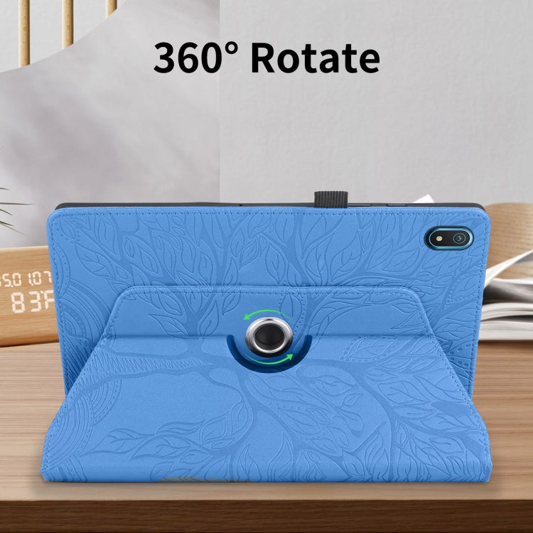 For Nokia T20 10.4 2021 Tree Life Embossed Rotation Leather Tablet Case(Blue) - Nokia by PMC TechLife | Online Shopping South Africa | PMC TechLife | Buy Now Pay Later Mobicred