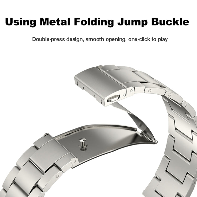 For Samsung Galaxy Watch 6 Three Strains Metal Watch Band(Gold)
