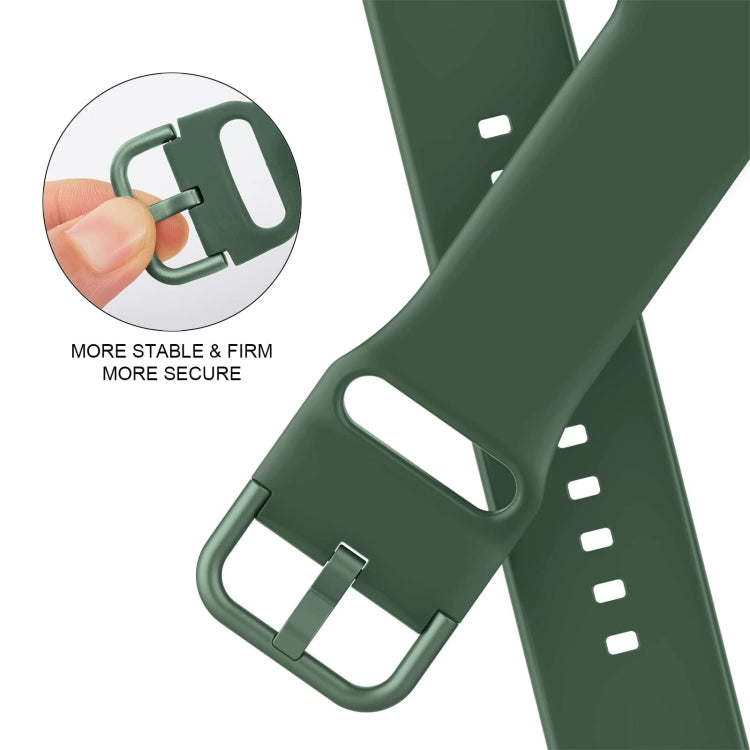 For Apple Watch Series 6 40mm Pin Buckle Silicone Watch Band(Clover)