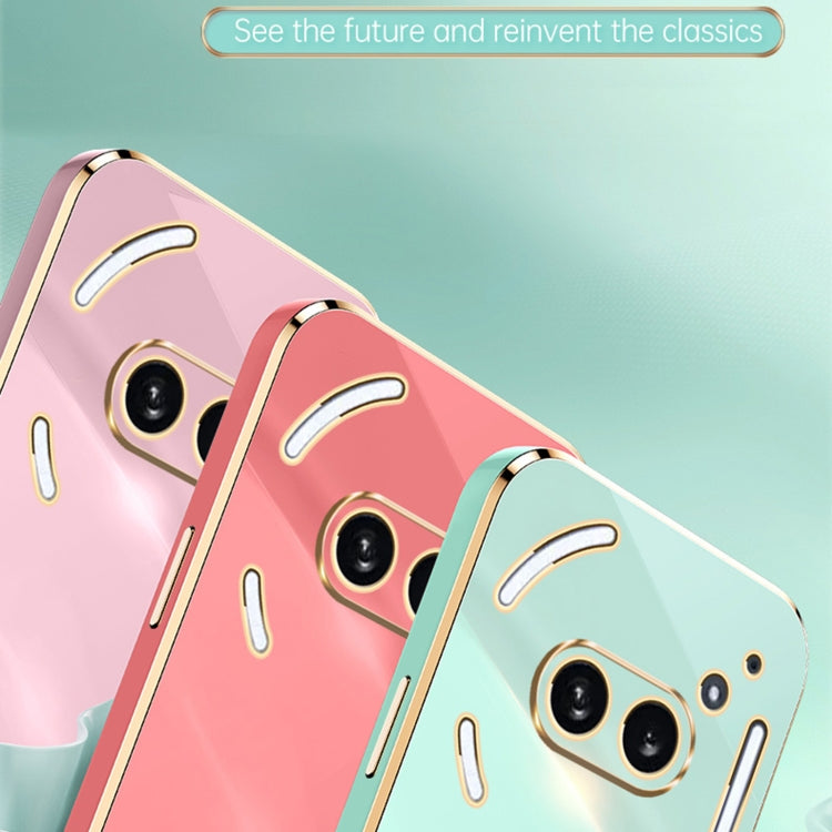 For Nothing Phone 2A XINLI Straight Edge 6D Electroplate TPU Phone Case(Mint Green) - Nothing Cases by XINLI | Online Shopping South Africa | PMC Jewellery | Buy Now Pay Later Mobicred