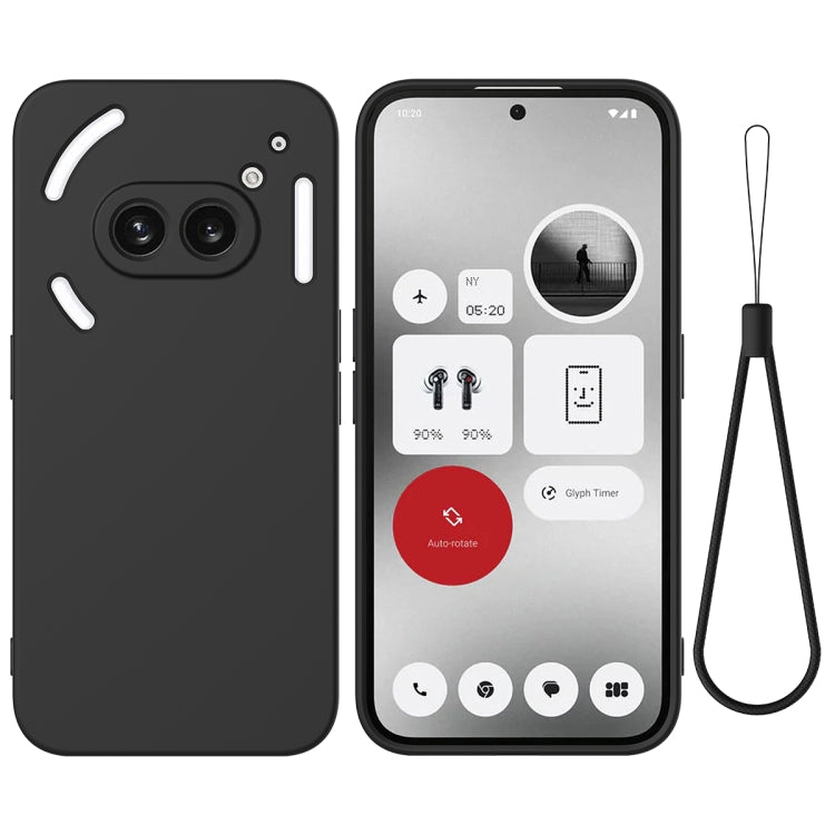 For Nothing Phone 2a Pure Color Liquid Silicone Shockproof Phone Case(Black) - More Brand by PMC Jewellery | Online Shopping South Africa | PMC Jewellery | Buy Now Pay Later Mobicred