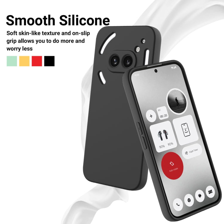 For Nothing Phone 2a Pure Color Liquid Silicone Shockproof Phone Case(Black) - More Brand by PMC Jewellery | Online Shopping South Africa | PMC Jewellery | Buy Now Pay Later Mobicred
