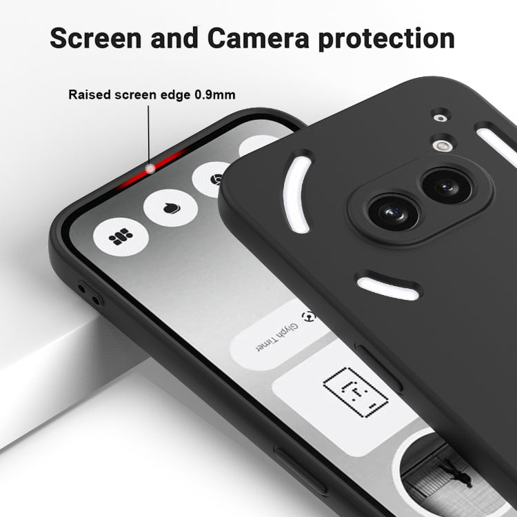 For Nothing Phone 2a Pure Color Liquid Silicone Shockproof Phone Case(Black) - More Brand by PMC Jewellery | Online Shopping South Africa | PMC Jewellery | Buy Now Pay Later Mobicred