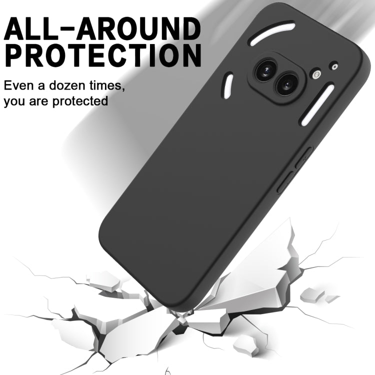 For Nothing Phone 2a Pure Color Liquid Silicone Shockproof Phone Case(Black) - More Brand by PMC Jewellery | Online Shopping South Africa | PMC Jewellery | Buy Now Pay Later Mobicred