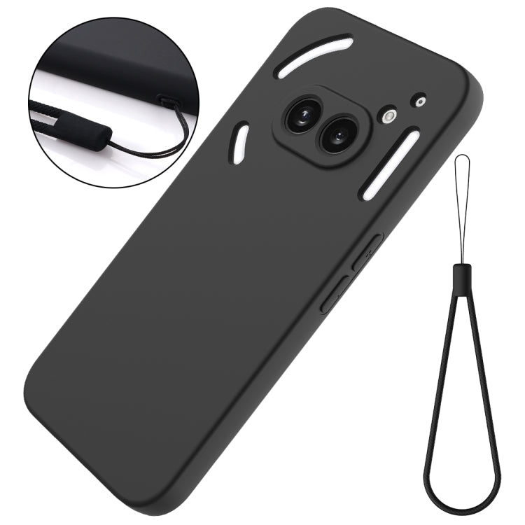 For Nothing Phone 2a Pure Color Liquid Silicone Shockproof Phone Case(Black) - More Brand by PMC Jewellery | Online Shopping South Africa | PMC Jewellery | Buy Now Pay Later Mobicred