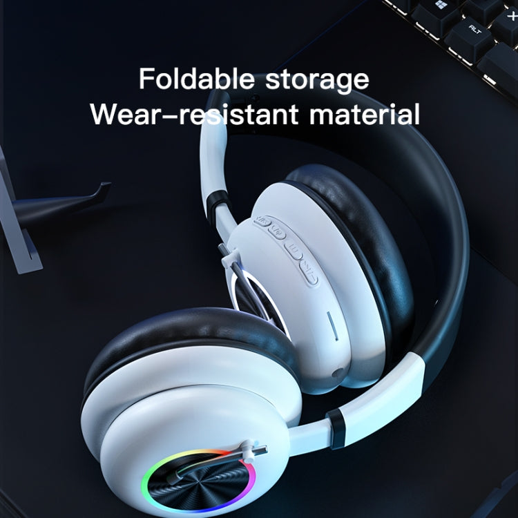 T&G KE-29 Foldable Wireless Headset with Microphone(Blue)