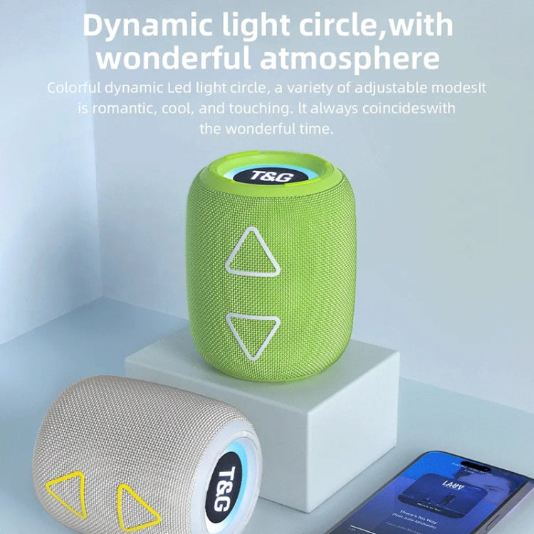 T&G TG655 Outdoor Portable TWS Wireless Bluetooth Speaker LED Light Stereo Subwoofer(Red)