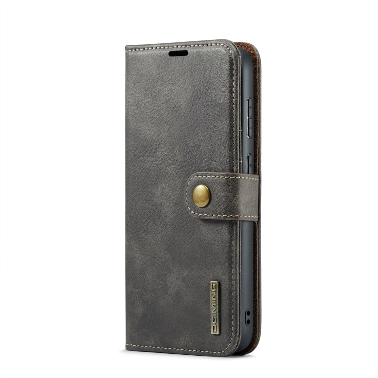 For Samsung Galaxy S24 5G DG.MING Crazy Horse Texture Detachable Magnetic Leather Case(Grey)
