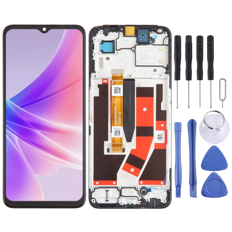 For OPPO A77 5G OEM LCD Screen Digitizer Full Assembly with Frame