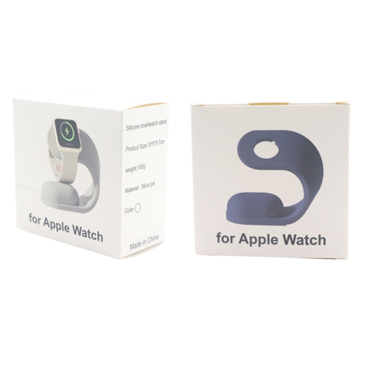 For Apple Watch Series Smart Watch U-shaped Silicone Charging Holder(Blue)