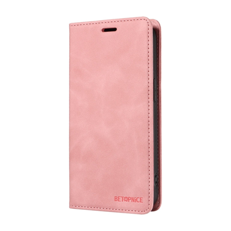 For OPPO A60 4G Global BETOPNICE Suction RFID Anti-theft Leather Phone Case(Pink)