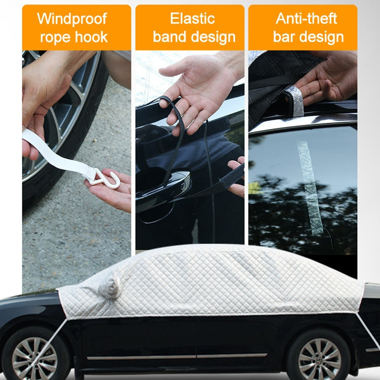Car Half-cover Car Clothing Sunscreen Heat Insulation Sun Nisor, Aluminum Foil Size: 5.2x2x1.8m