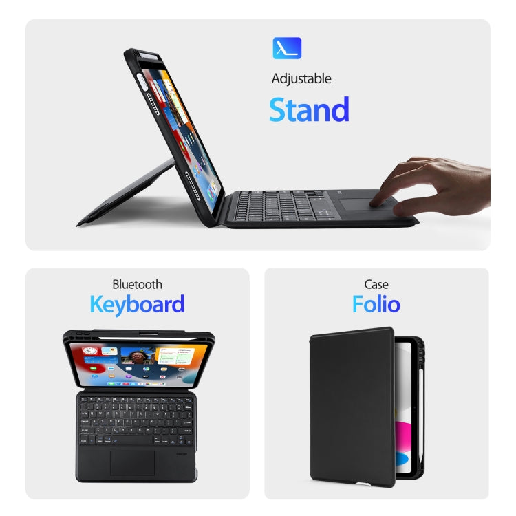 For iPad 10th Gen 10.9 2022 DUX DUCIS DK Series Magnetic Wireless Bluetooth Keyboard Tablet Case(Black) - free shipping - PMC Jewellery - Order now!