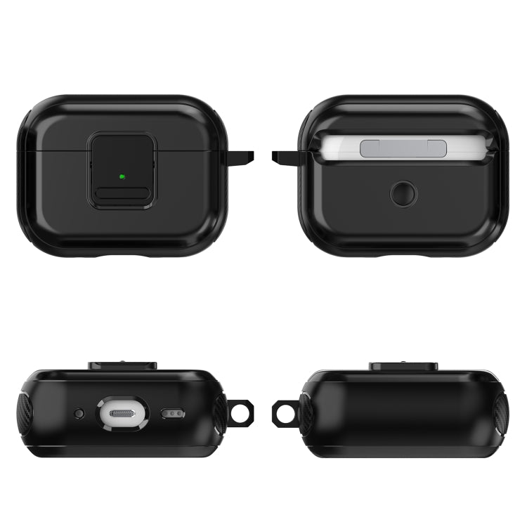 For AirPods 2 / 1 TPU + PC Wireless Earphones Case with Magnetic Switch(Grey)