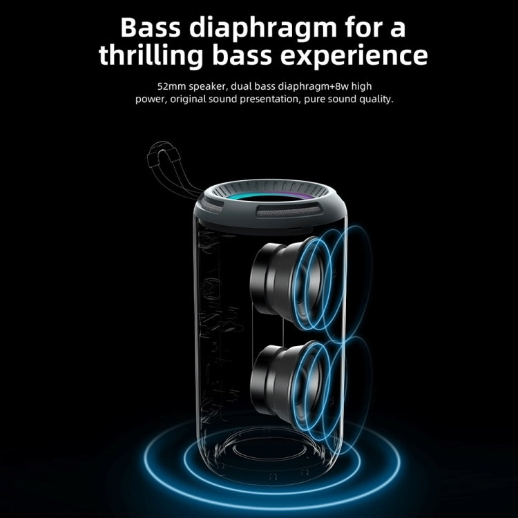 T&G TG-656 Portable Wireless 3D Stereo Subwoofer Bluetooth Speaker Support FM / LED Atmosphere Light(Camouflage)