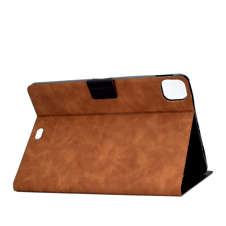For iPad Air 2022 10.9 Cowhide Texture Leather Smart Tablet Case(Brown) - iPad Air (2022) / (2020) 10.9 Cases by PMC Jewellery | Online Shopping South Africa | PMC Jewellery | Buy Now Pay Later Mobicred
