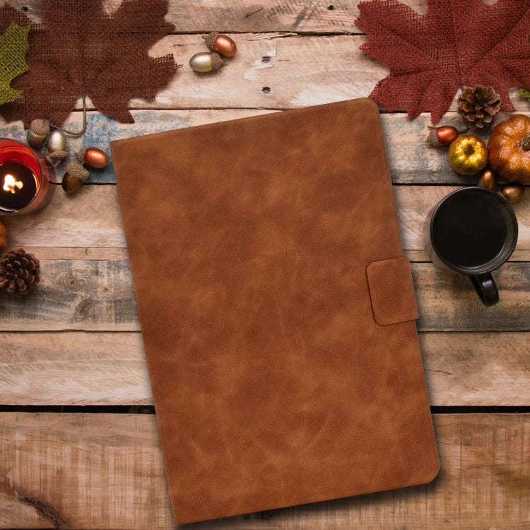 For iPad Air 2022 10.9 Cowhide Texture Leather Smart Tablet Case(Brown) - iPad Air (2022) / (2020) 10.9 Cases by PMC Jewellery | Online Shopping South Africa | PMC Jewellery | Buy Now Pay Later Mobicred