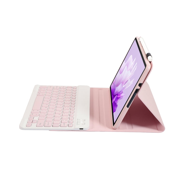 For Huawei MatePad 11.5 2023 AH17 Lambskin Texture Ultra-thin Detachable Bluetooth Keyboard Leather Case(Pink) - Huawei Keyboard by PMC TechLife | Online Shopping South Africa | PMC TechLife