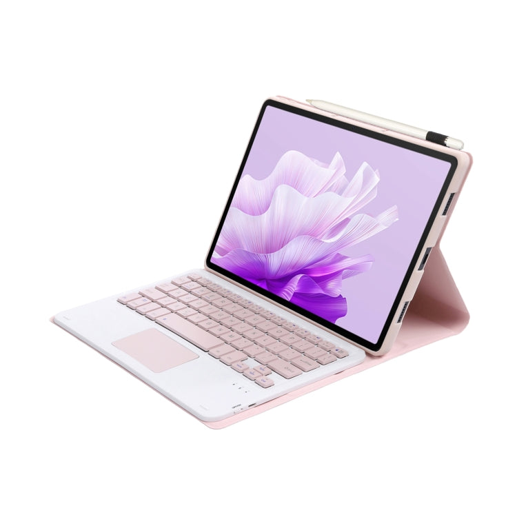 For Huawei MatePad 11.5 2023 AH17-A Lambskin Texture Ultra-thin Detachable Bluetooth Keyboard Leather Case with Touchpad(Pink) - Huawei Keyboard by PMC TechLife | Online Shopping South Africa | PMC TechLife