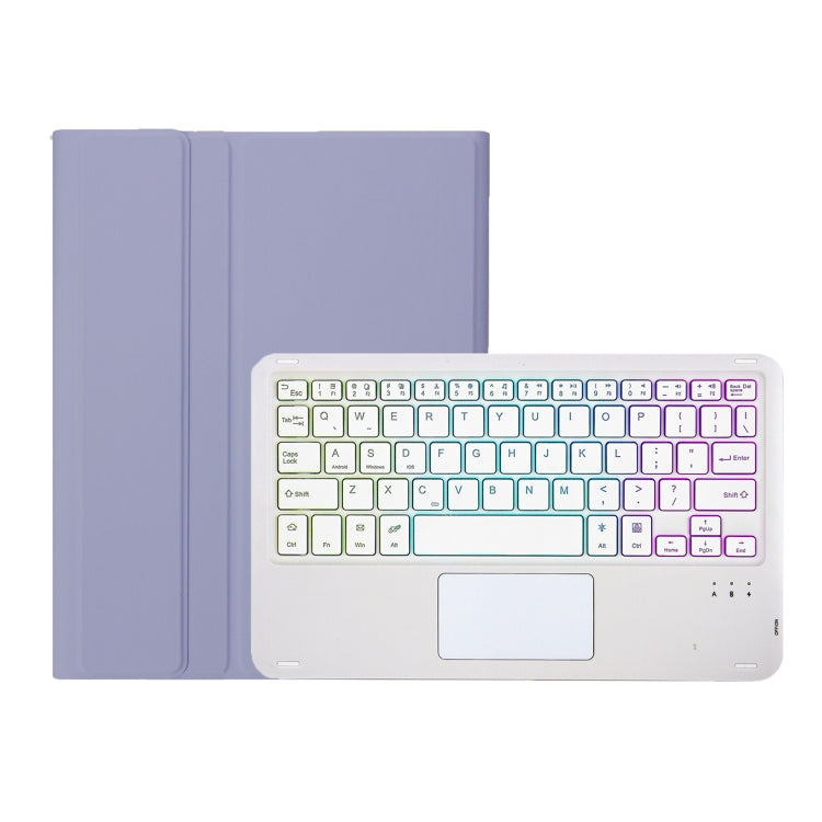 For Huawei MatePad 11.5 2023 AH17-AS Lambskin Texture Ultra-thin Detachable Backlight Bluetooth Keyboard Leather Case with Touchpad(Purple)