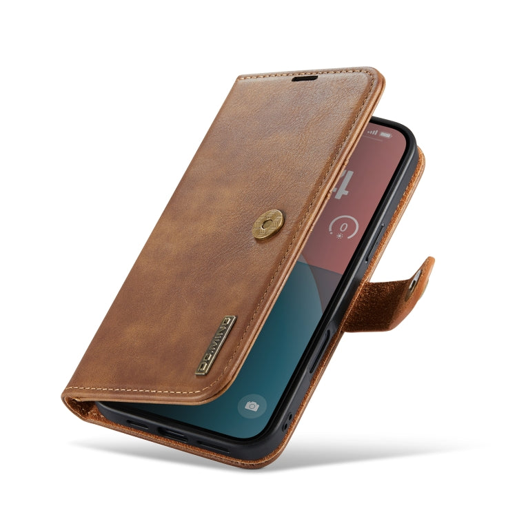 For iPhone 16 Plus DG.MING Crazy Horse Texture Detachable Magnetic Leather Phone Case(Brown) - free shipping - PMC Jewellery - Order now!