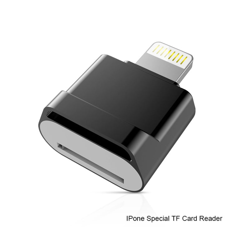 MicroDrive 8pin To TF Card Adapter Mini iPhone & iPad TF Card Reader, Capacity:16GB(Black) - by MICRODRIVE | Online Shopping South Africa | PMC Jewellery | Buy Now Pay Later Mobicred