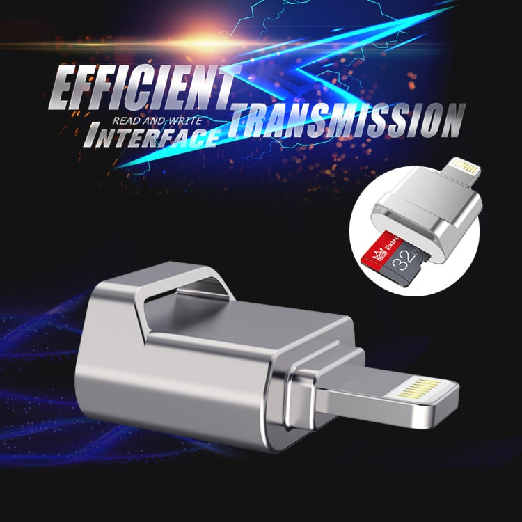 MicroDrive 8pin To TF Card Adapter Mini iPhone & iPad TF Card Reader, Capacity:16GB(Silver) - free shipping - PMC Jewellery - Order now!