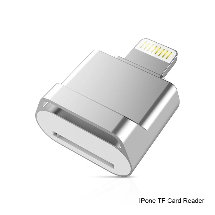 MicroDrive 8pin To TF Card Adapter Mini iPhone & iPad TF Card Reader, Capacity:64GB(Silver) - by MICRODRIVE | Online Shopping South Africa | PMC Jewellery | Buy Now Pay Later Mobicred