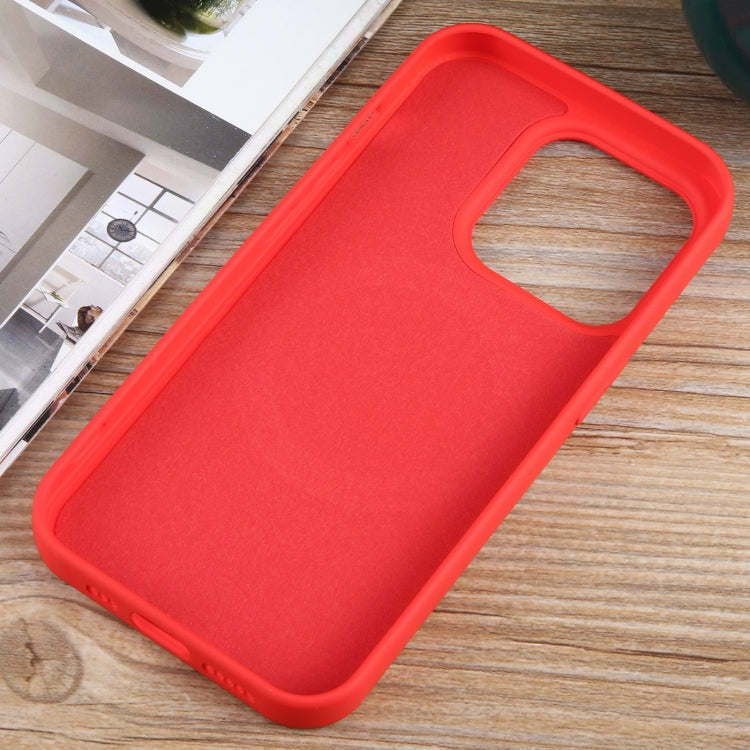 For iPhone 14 Pro Max MagSafe Liquid Silicone Phone Case(Red)