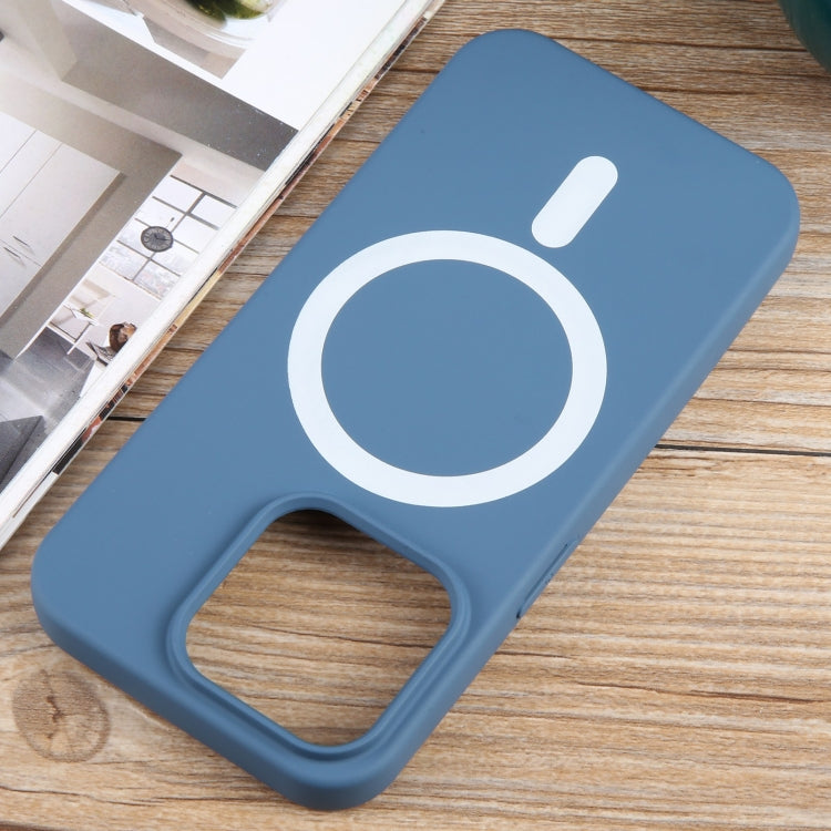 For iPhone 13 Pro Max MagSafe Liquid Silicone Phone Case(Blue)