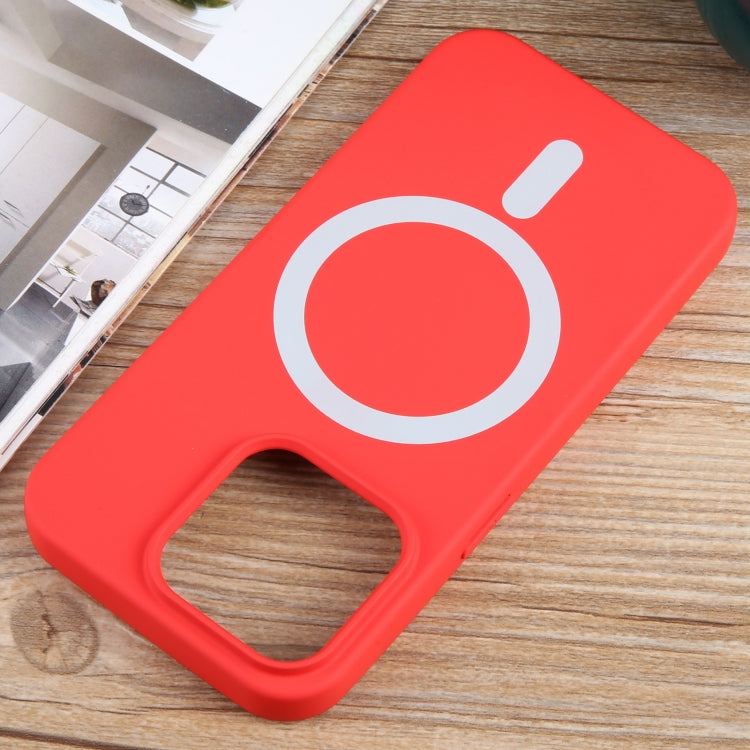 For iPhone 12 Pro MagSafe Liquid Silicone Phone Case(Red)